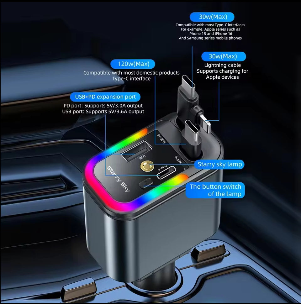 4-in-1 Starry Sky Car Charger